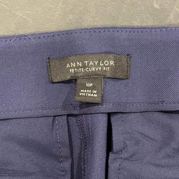 Ann Taylor, curvy fit. Blue slacks - Picture 3 of 5